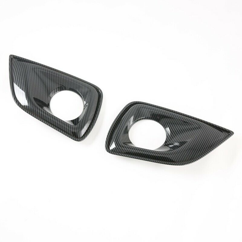 for  Navara NP300 2016-2021 Carbon Fibre Car Front Fog Light Lamp DecorativeJ2S2