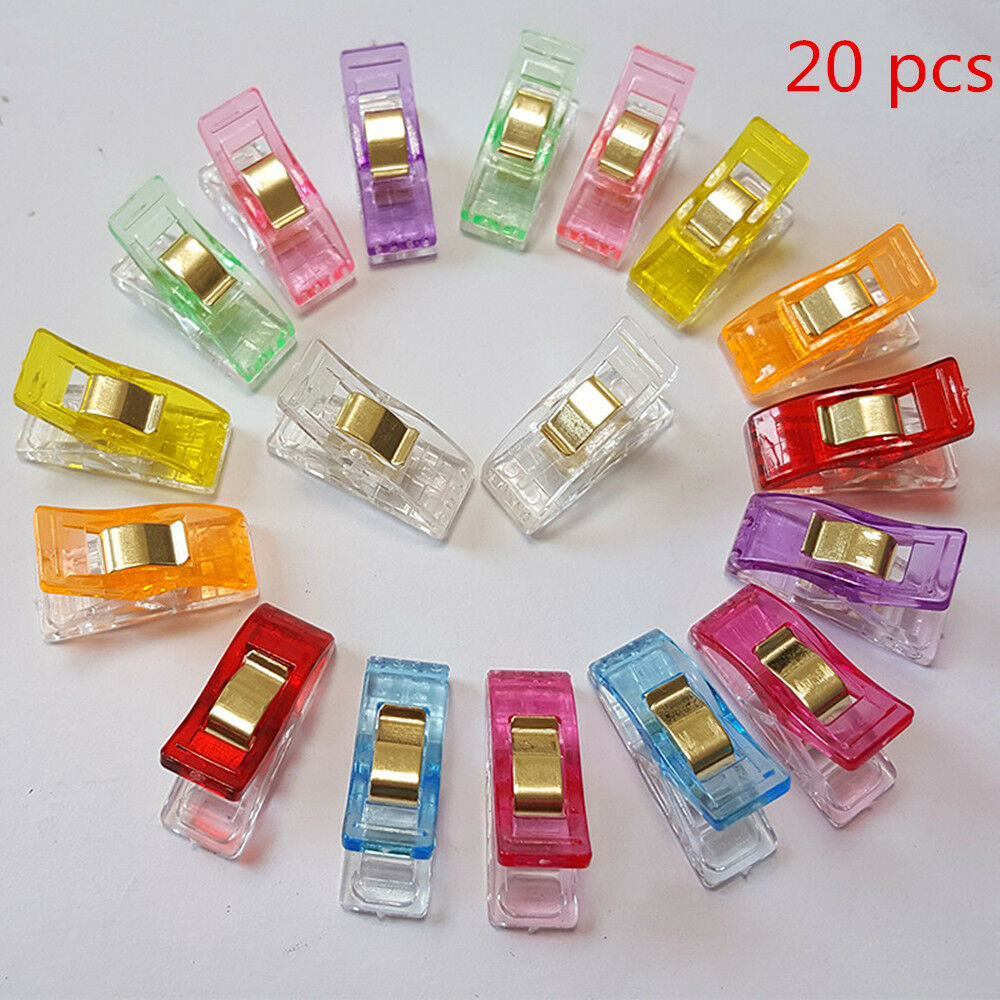 20PCS Plastic Sewing Accessories Clamps Quilter Holding Binding Wonder Clips