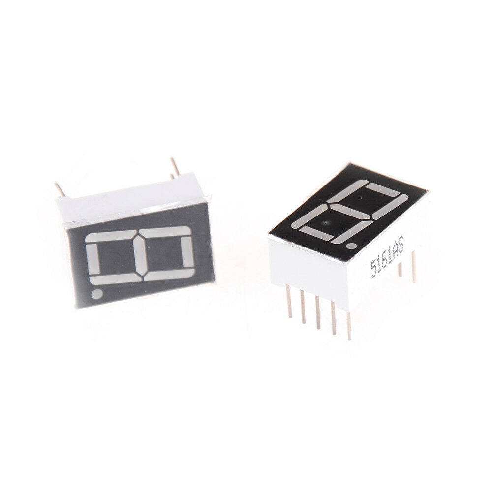 5 Pcs 10 Pin 1 Bit 7 Segment 0.56'' Red LED Display Digital Tube Common Cat WF