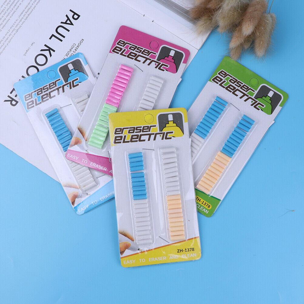 40Pcs 1.5*0.5cm electric refill eraser with refills replacement sketch er.l8