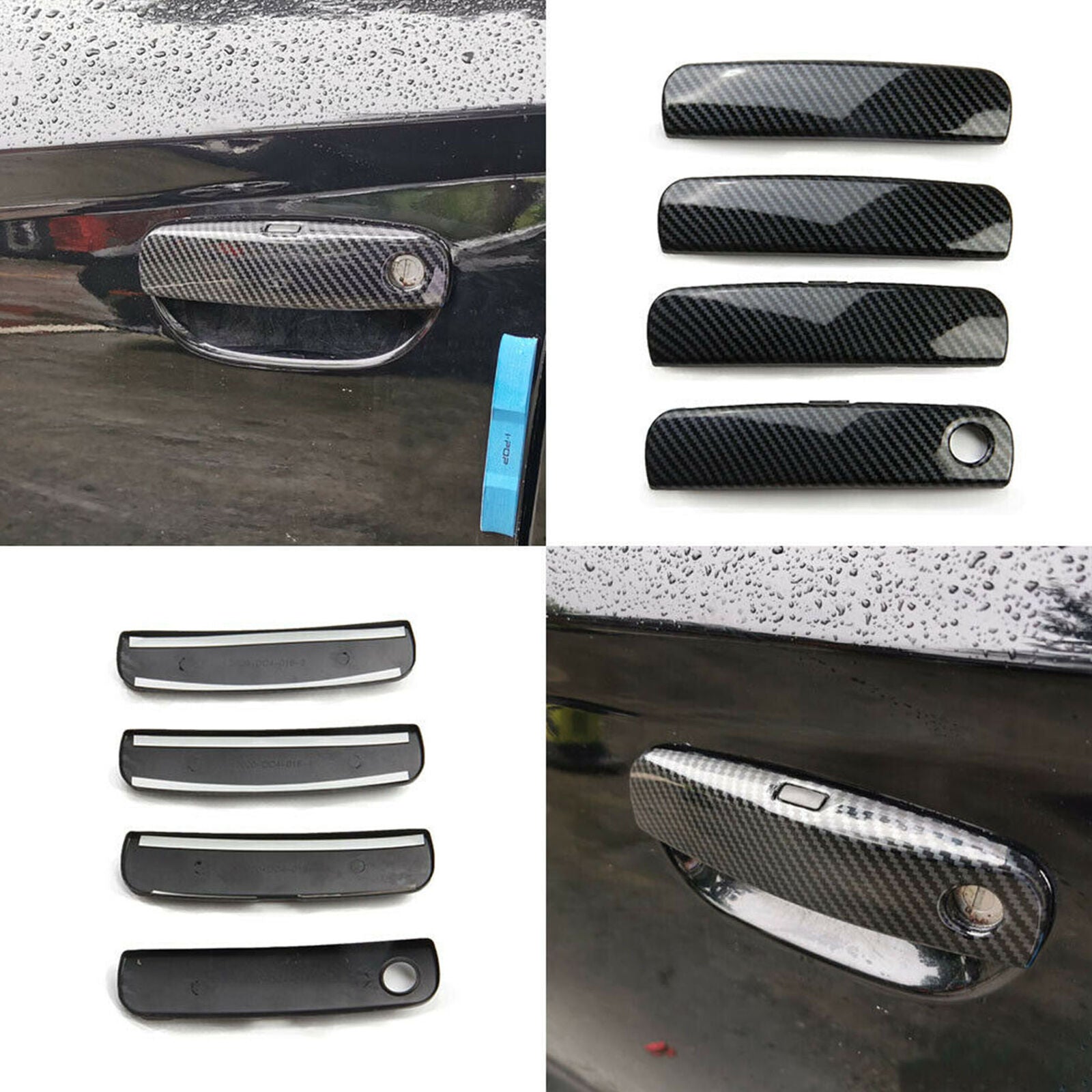 Carbon Fiber Door Handles Trim Cover for Dodge Charger Challenger 2011-2021