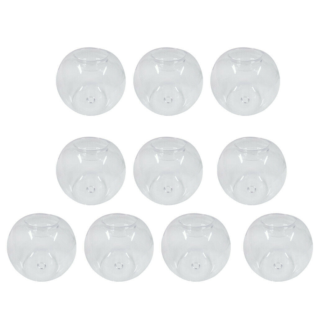 10pcs Thermal Glass Ball Tealight Candle Holder Holiday Wedding Decor 8cm