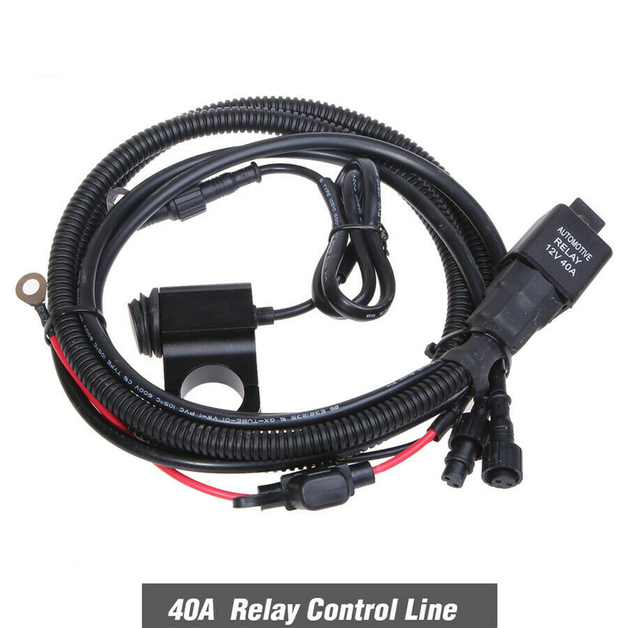 Motorcycle Universal Headlight Switch Relay Control Line Set for Yamaha Kawasaki