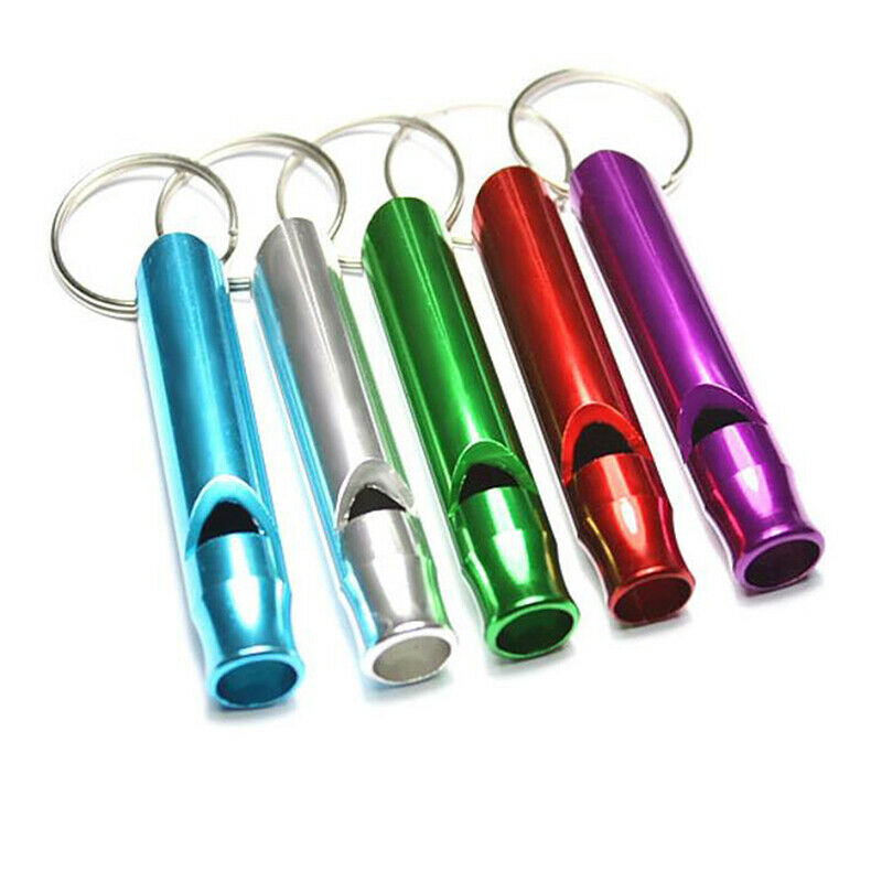5Pcs Aluminum alloy Emergency Survival Whistle Keychain Keyring Outdoor C.l8