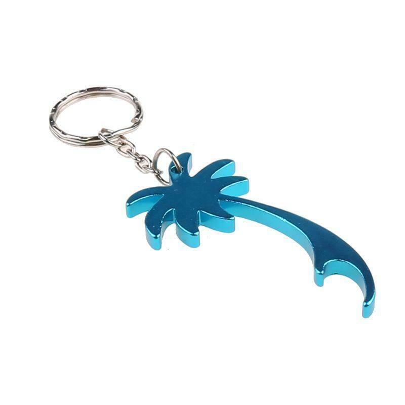 Aluminum Beer Bottle Opener Keychain Palm Tree Mini Bottle Opener Keys Collector