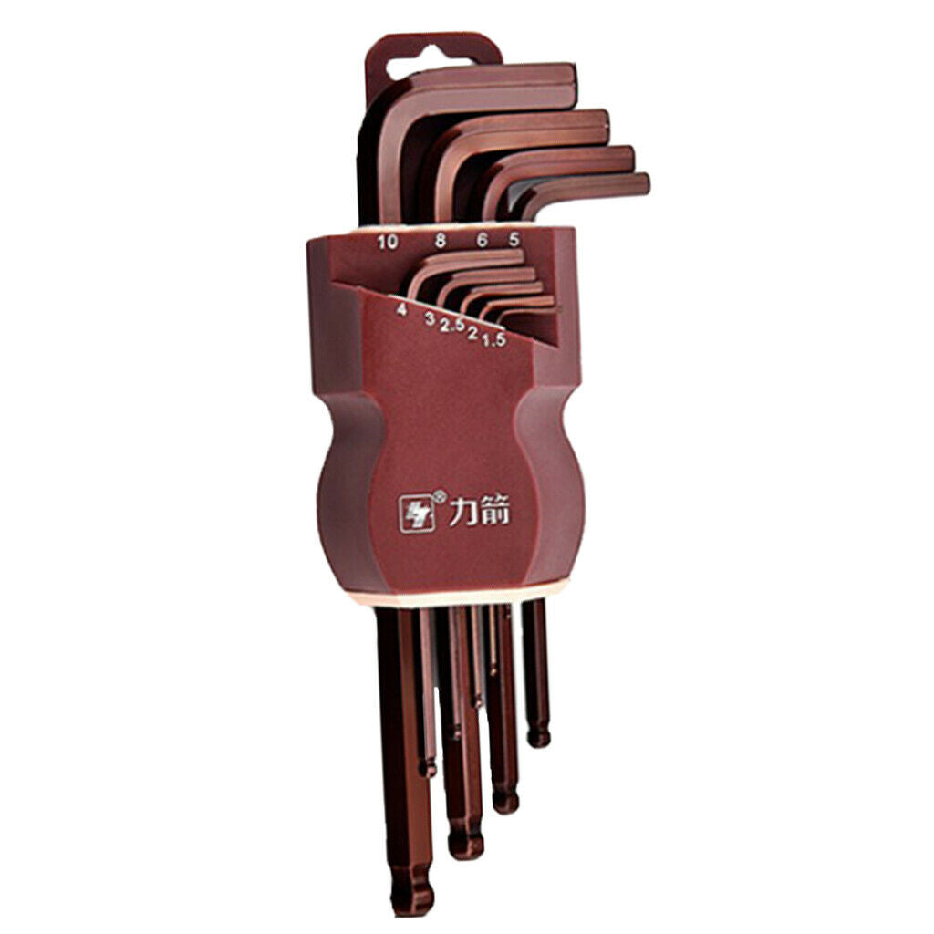 Steel L Shape Hex Key Allen Wrench Set Metric Lengthen Arm Ball End 190mm