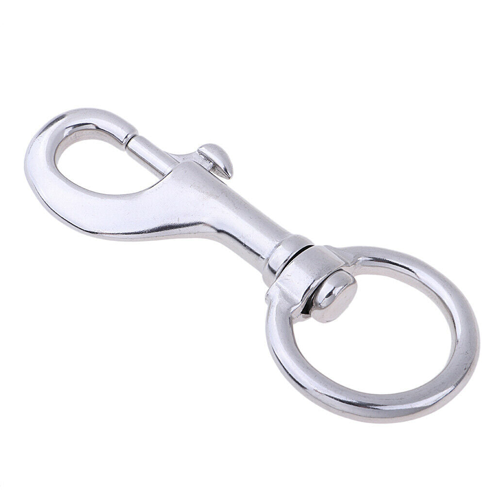 2x 316 Stainless Steel Eyelet Snap Hook with