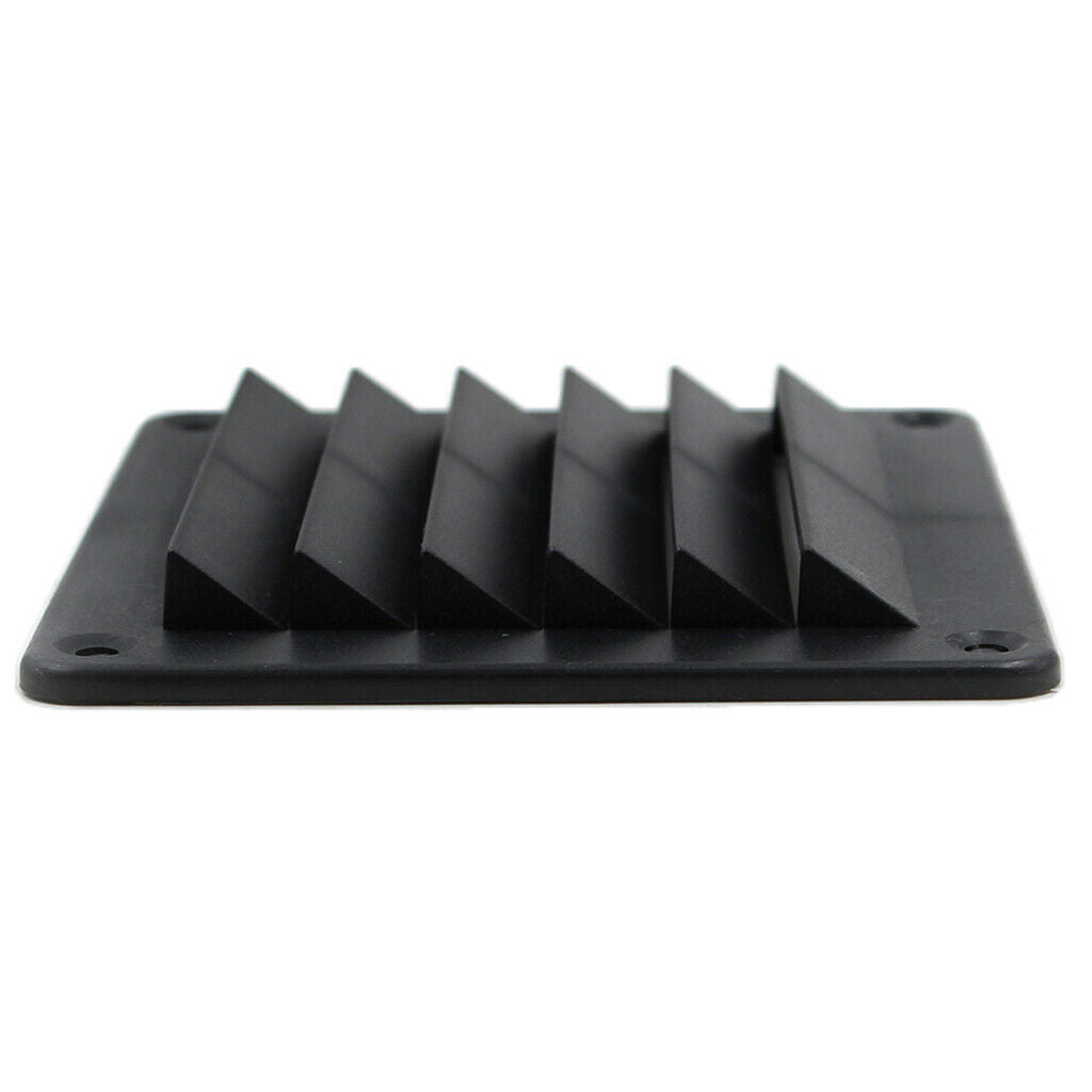 2x Plastic Louver Wall Vent Ventilation Black Yacht Caravan Camper Accessory