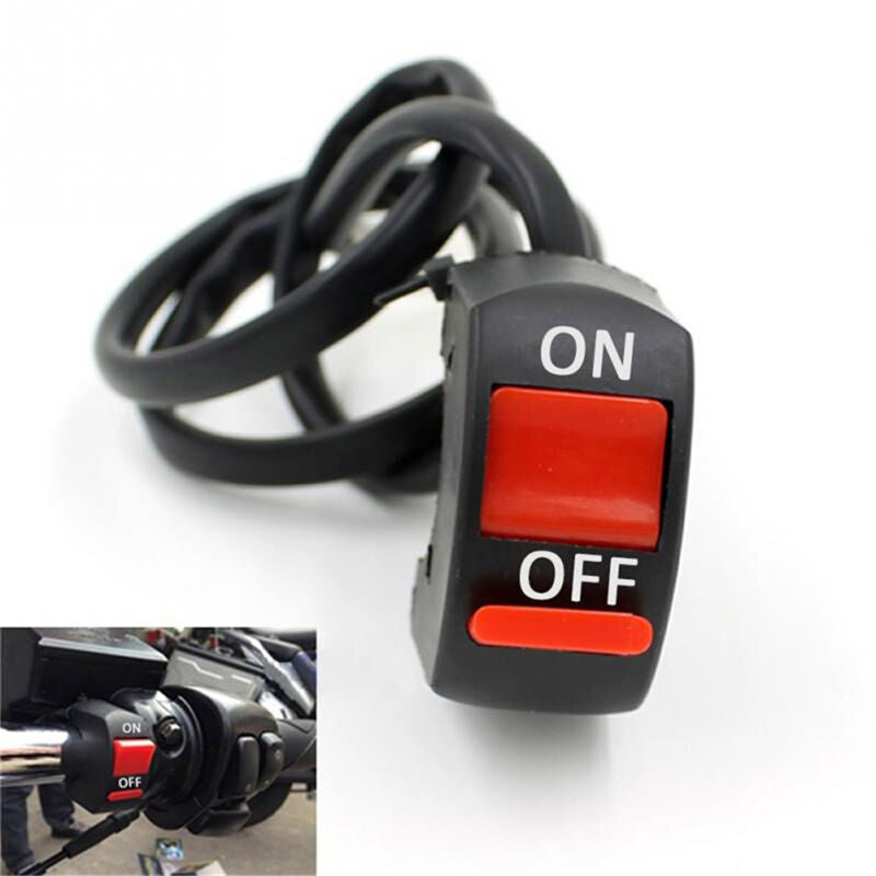 Universal 12V Motorcycle Handlebar Accident Hazard Light Switch On/Off Bu.l8