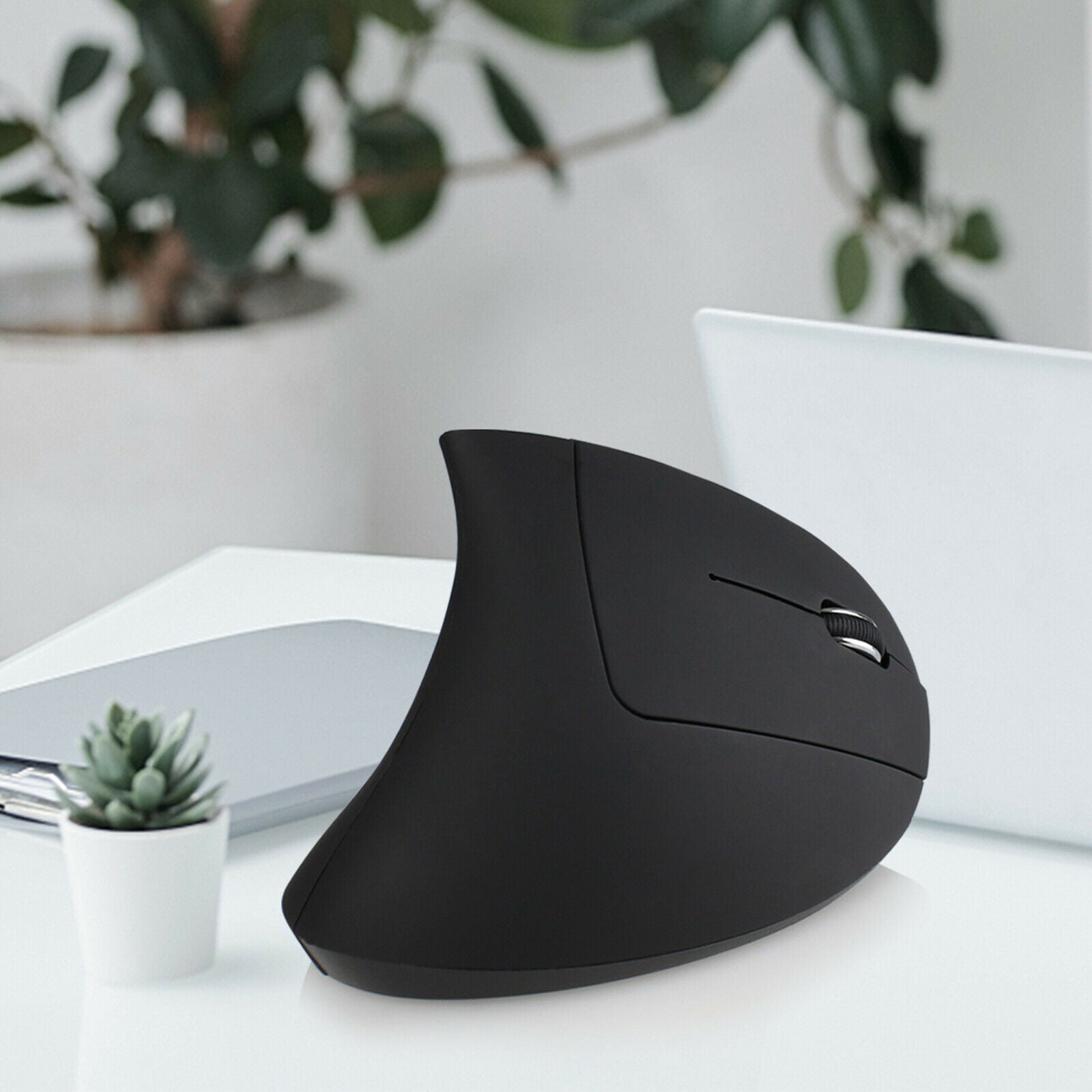 Wireless Vertical Mouse USB Mice Ergonomic Game Mouse for Office Home Black