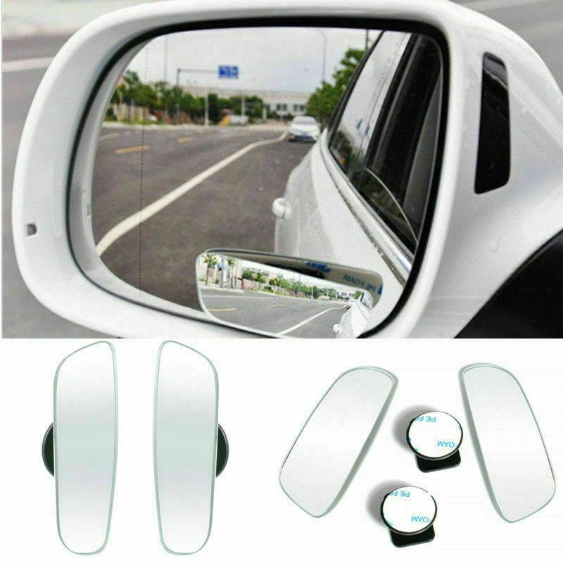 2pcs Blind Spot Mirror Car Rear Side View Convex Wide Angle Glass For Universal