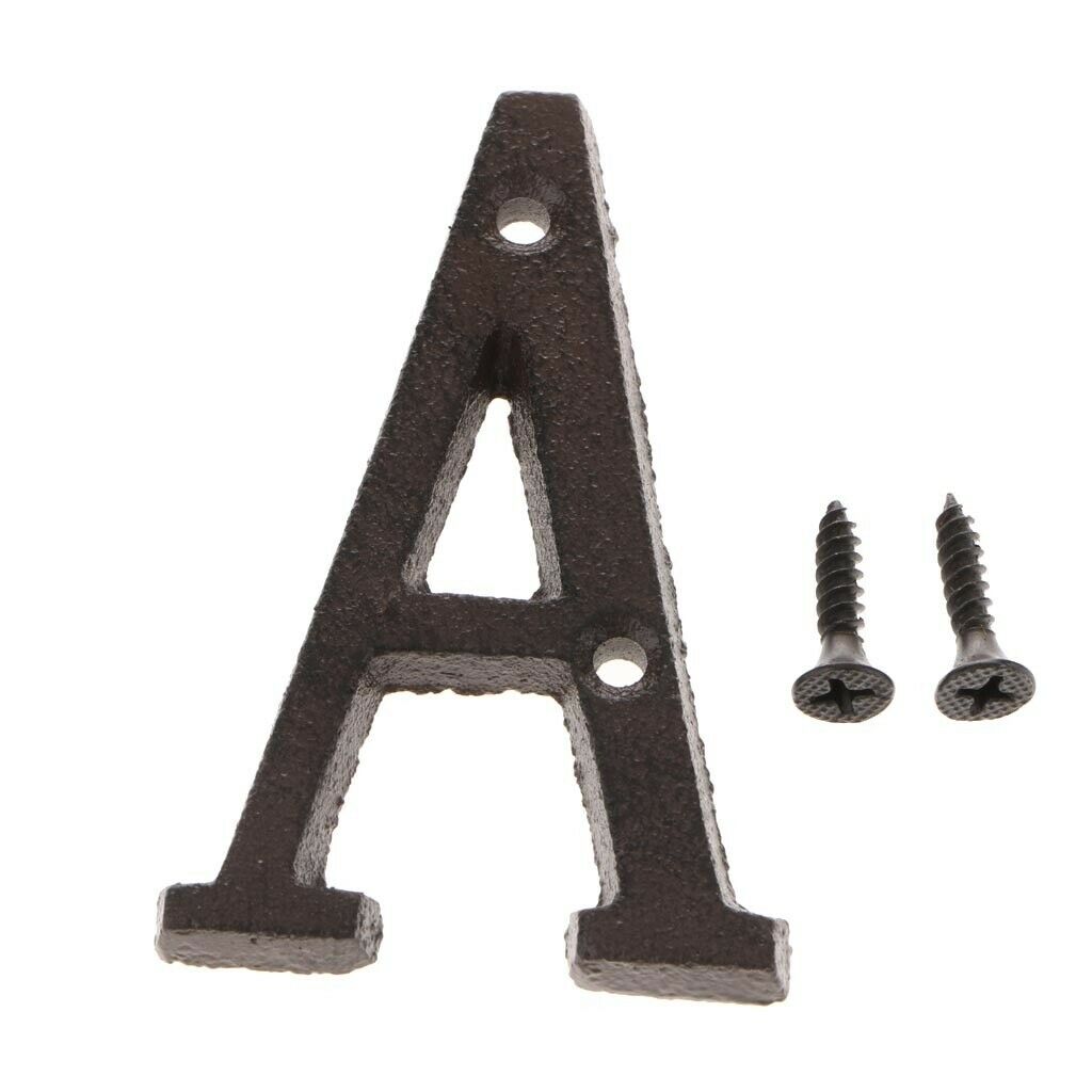 2x DIY Outdoor Door Door Plate Mailbox Iron Nordic Style Letters Living Room