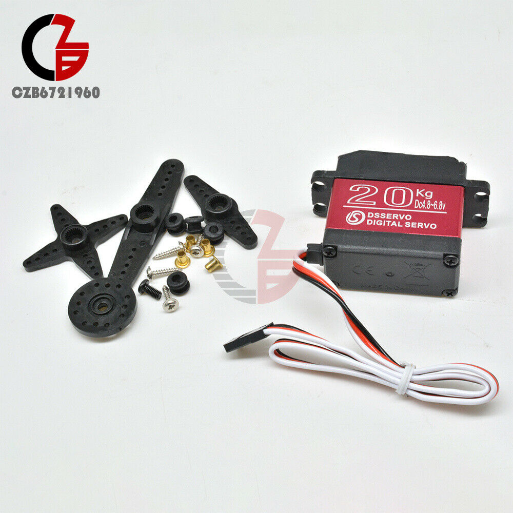Waterproof  180 Degree 20kg High Torque Metal Gear Digital RC Servo Motor