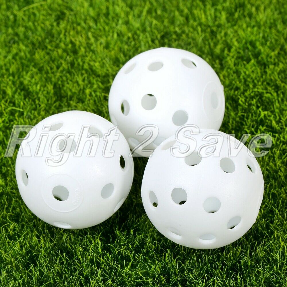 50Pcs Golf Practice Balls Plastic  Airflow Hollow Sports Training Tennis