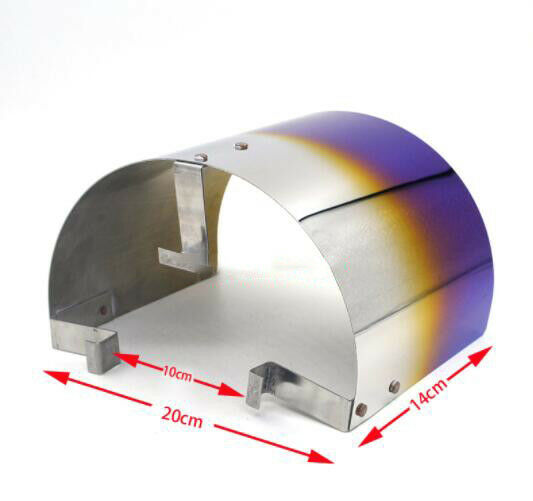 Titanium Blue Stainless Shields Heat Cover for Intake Filter Engine Compartment