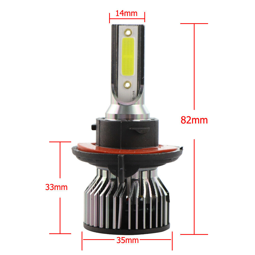 1Pair Auto 9008 H13 Mini Led Headlights Headlamps 72W/Set 16000LM 6000K White