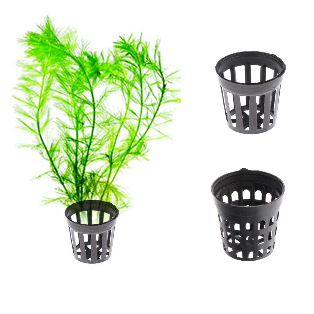 Garden Plastic Net Cups Pots, 1.5 Inch, Set of 100 for Underwater Landscaping