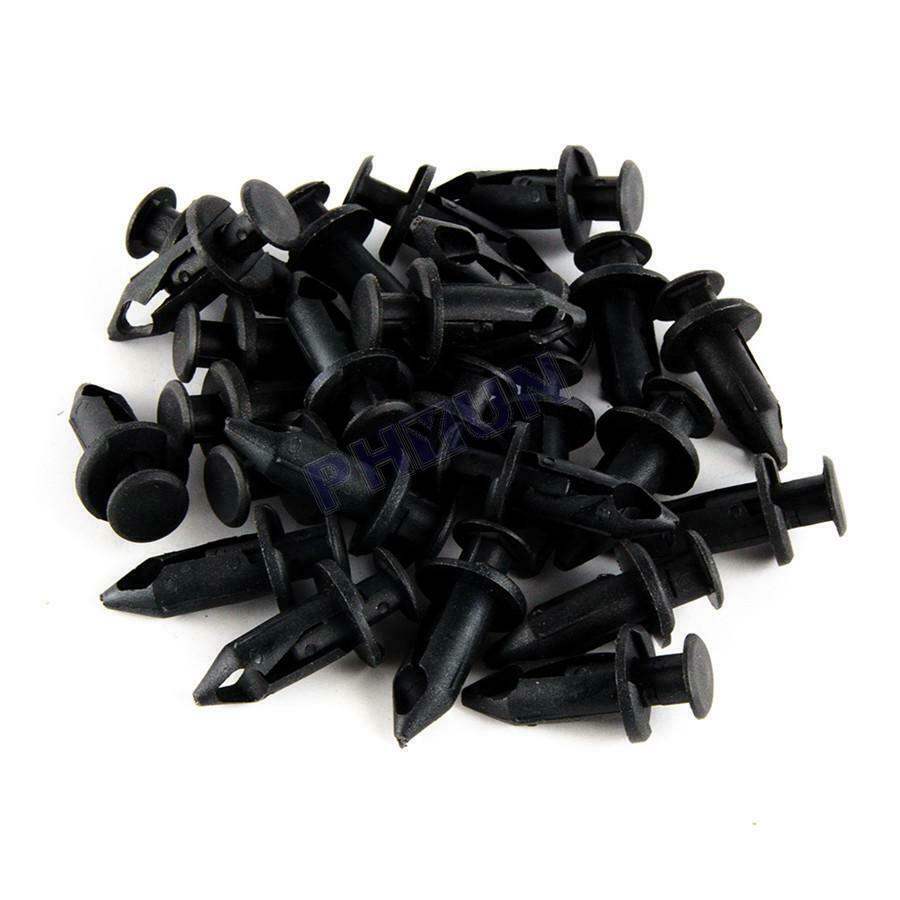 100pcs Plastic Fastener 8mm Push Pin Rivet ATV Fairing Body Fender Retainer Clip