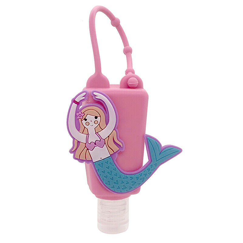 30ml Cute Animal Silicone Case Holder With Empty Bottle Lotion Shower Baby Fu.DD