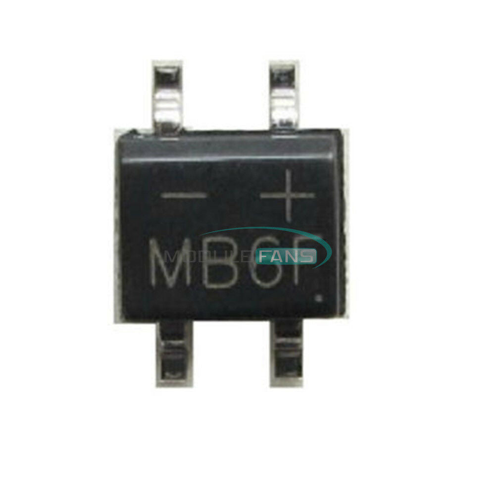50PCS MB6F 0.5A/600V SOP4 Bridge Rectifier MB6F