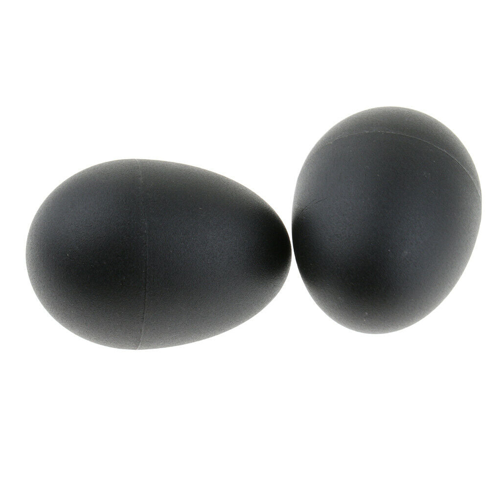 2 Pieces Plastic Black Sand Egg Shaker Performance Parts Kids Toys Gift