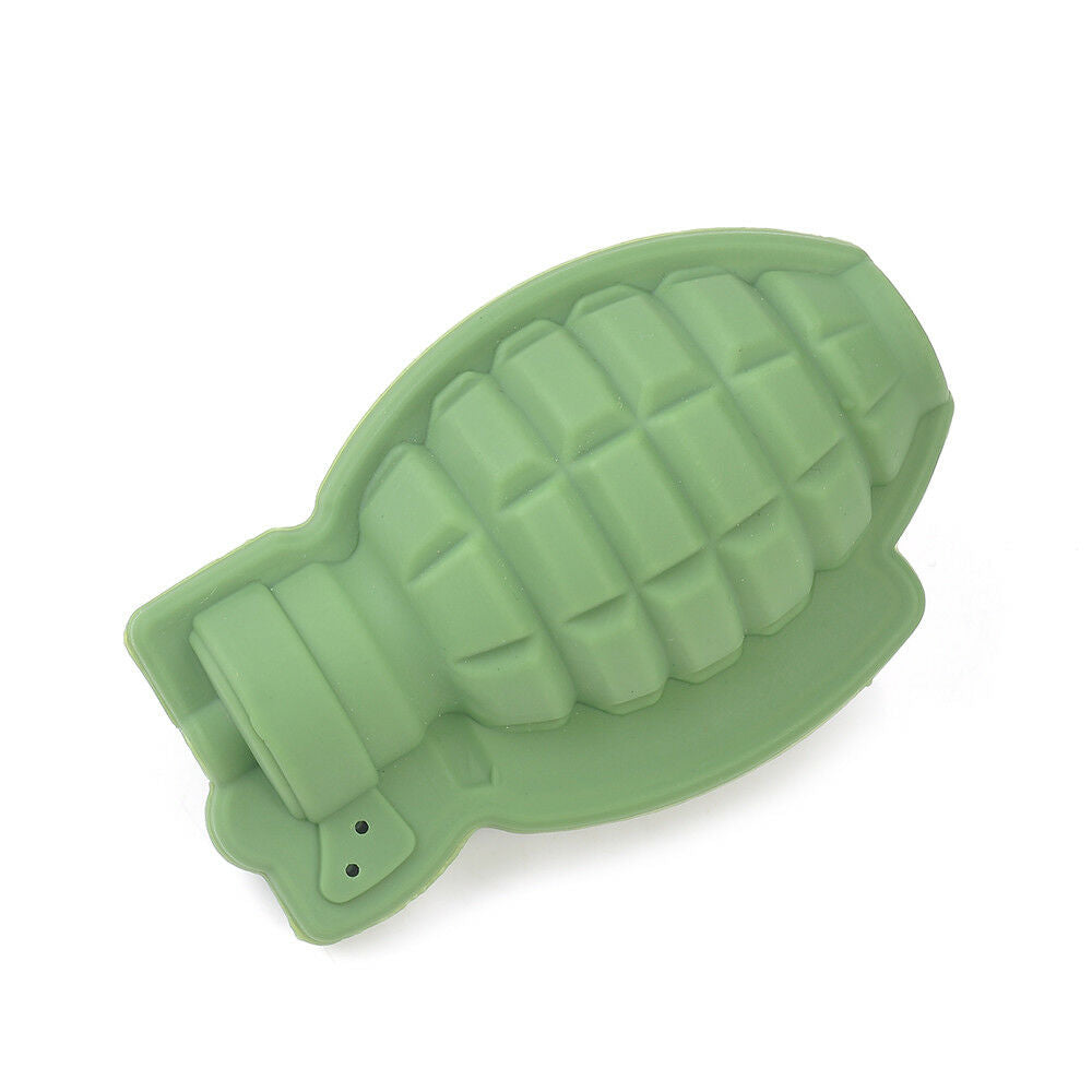 1x new Grenade Shape Silicone Ice Tray Mold Frozen Maker Ice Cube Tray Bar Mould