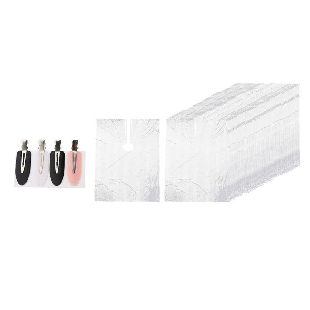 200Pcs Disposable Hair Cutting Capes DIY Hair Styling Apron w/ 4pc Hair Clip