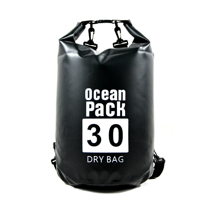 30L PVC Waterproof Dry Bag Boating Camping Rafting Sack Motorcycle Shoulder Bag
