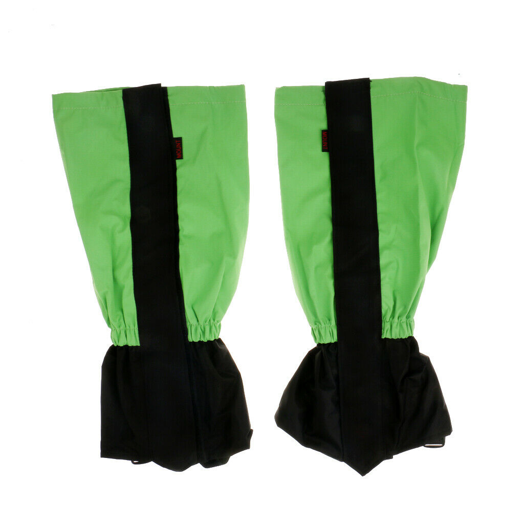 Waterproof Nylon Walking Hiking Outdoor Gaiters High Leg Gaiters Grass Green