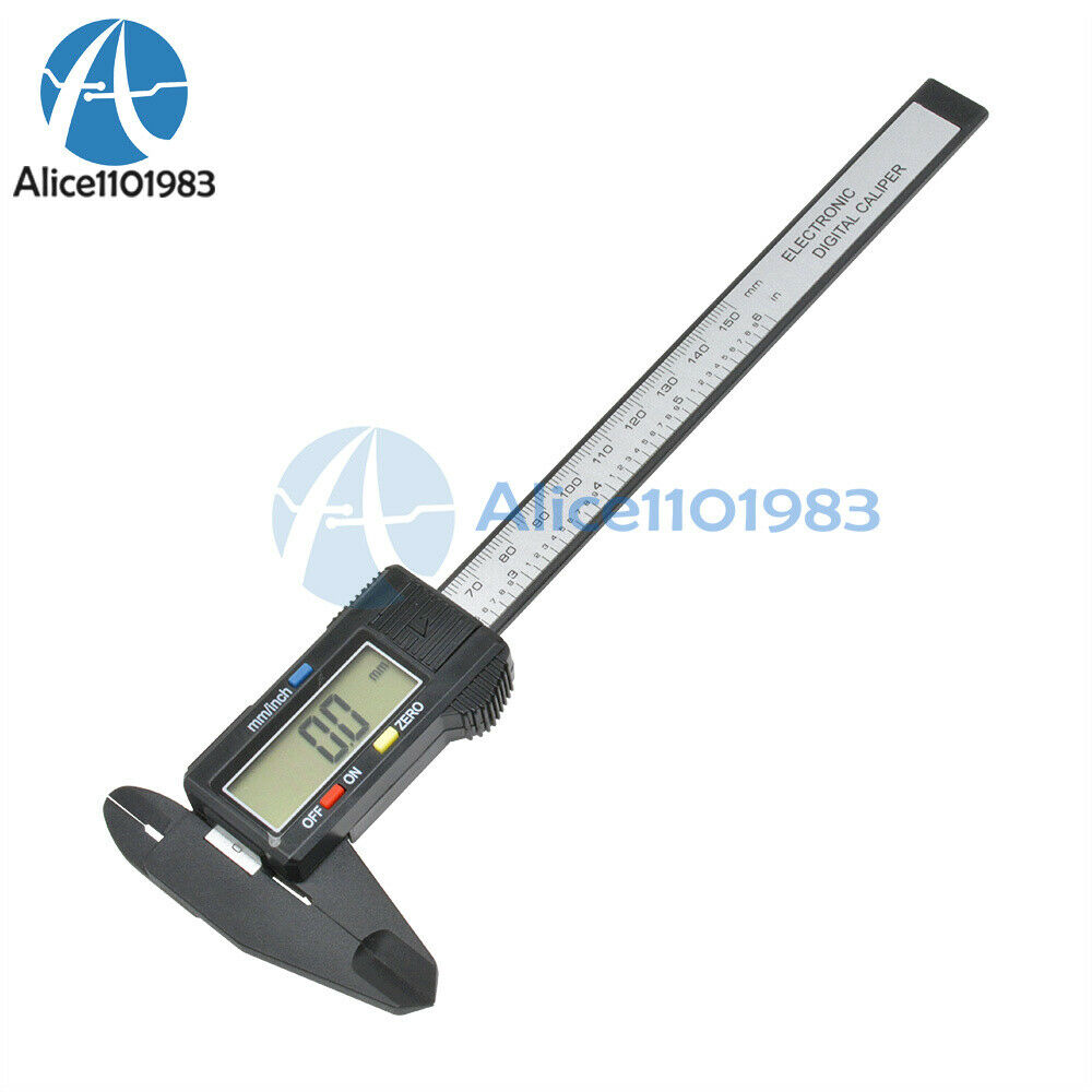 150MM 6inch LCD Digital Electronic Carbon Fiber Vernier Caliper Gauge Micrometer