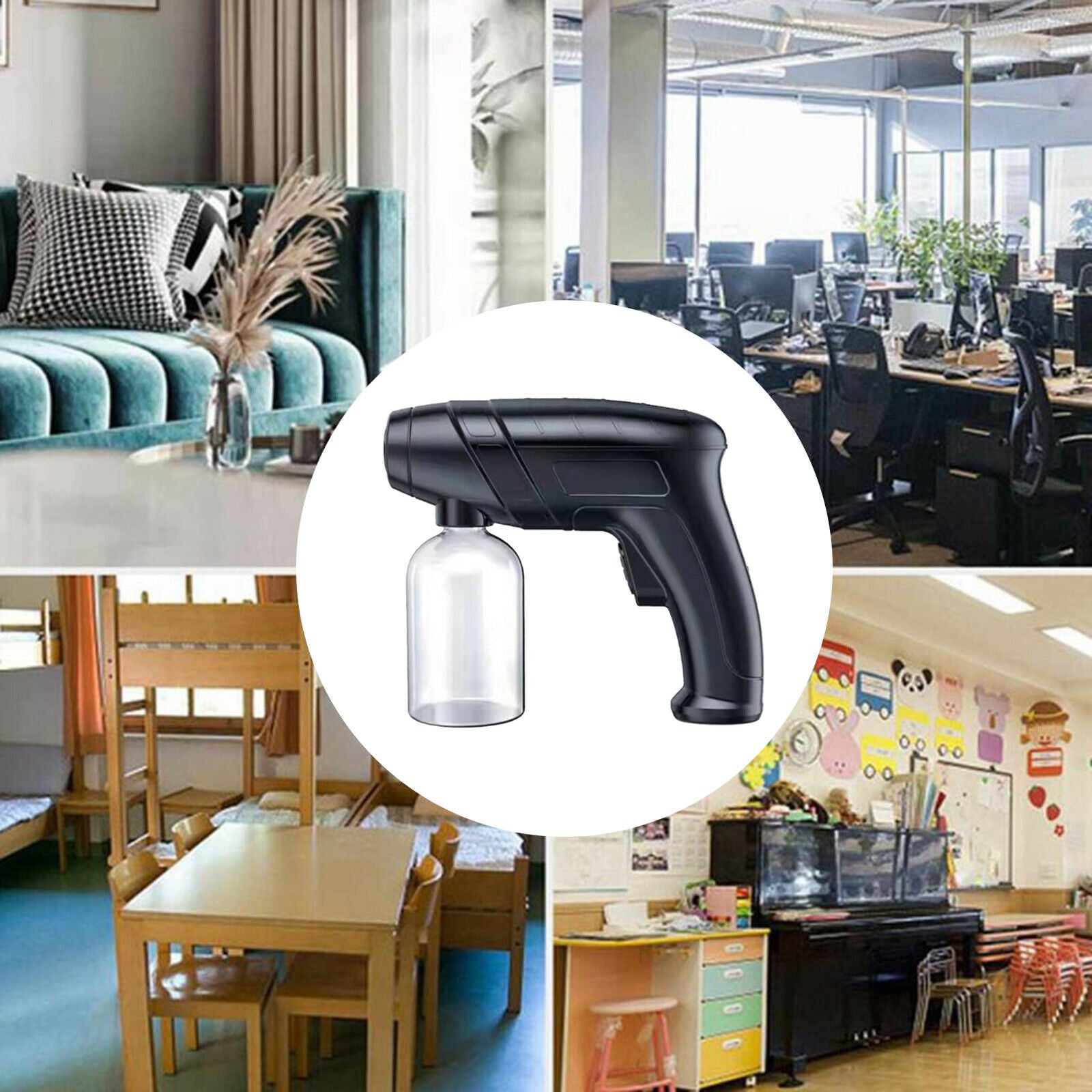 Blue Light Nano Mist Disinfection Fogging Sprayer Household Travel 1800mAh