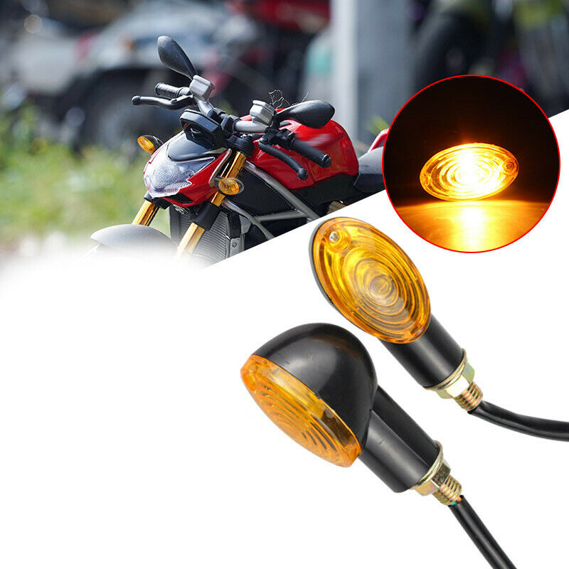 12V Universal Motorcycle Scooter Bike Turn Signal Indicator Blinker Amber Light
