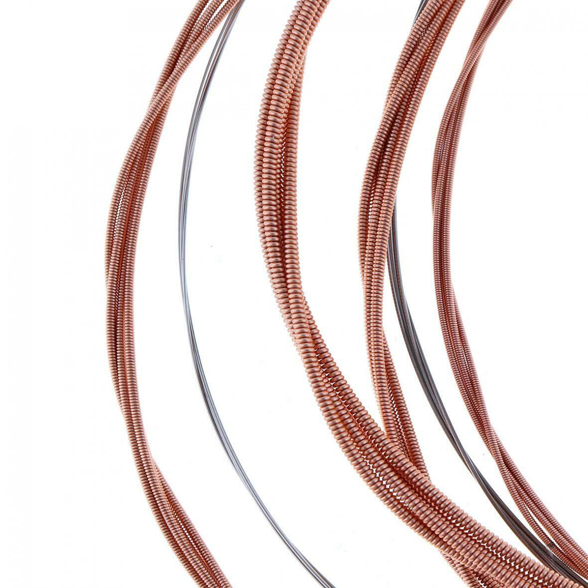 6Pcs Guitar String 010-047 Red Copper Strings Anti Rust Coat Full Bright Tone