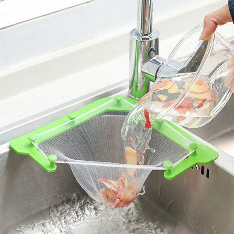 Kitchen Sink Filter Triangle Drainage Rack Hanging Net Drain Basket Antibloc XC