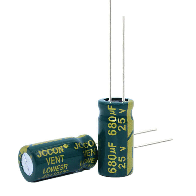 10pcs 25v680uf Aluminum electrolytic capacitor Audio Power Adapter 8x16mm