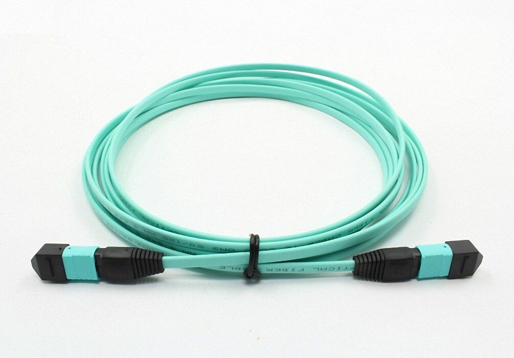 25 Meters 12 Core OM3 MPO/PC(female)-MPO/PC(female) 50/125um Fiber Patch Cord[M1