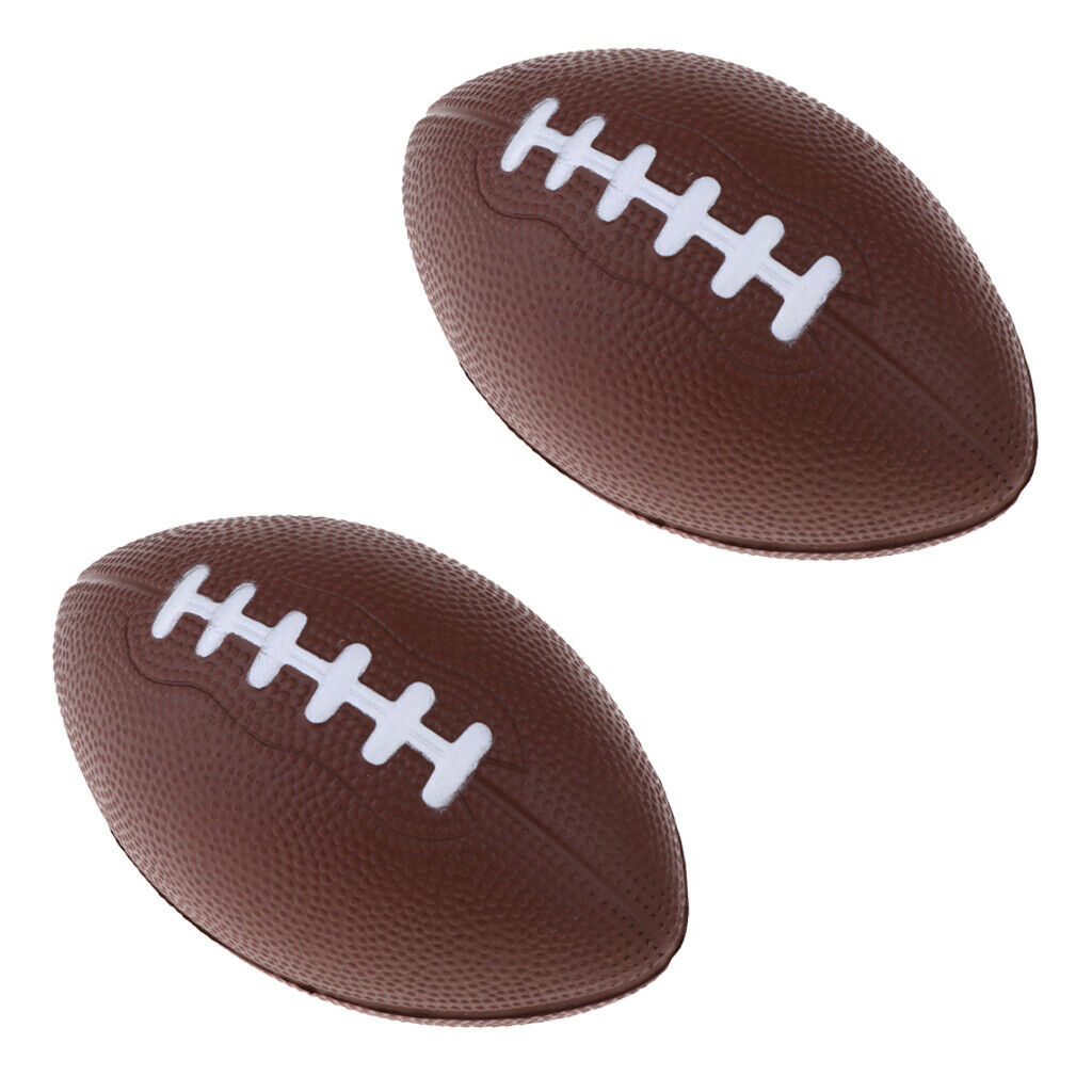 2Pcs PU Foam American Football Rugby Ball for Childeren, Adults Birthday Gift
