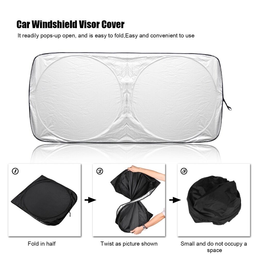 Foldable Universal Car Front Windshield Sunshade Visor Cover Anti-UV 150*70cm