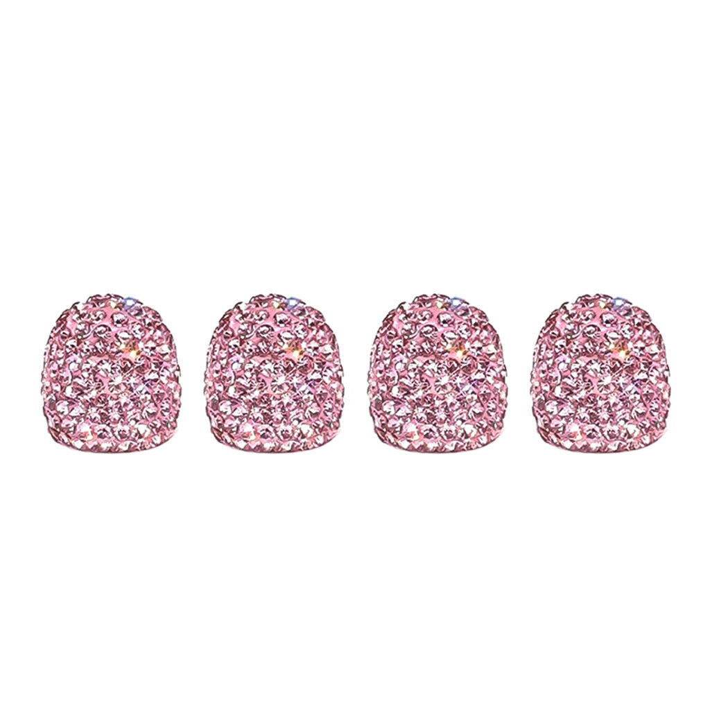 8xDiamond Universal Car Tire Air Seal  Anti-rust Valve  Pink