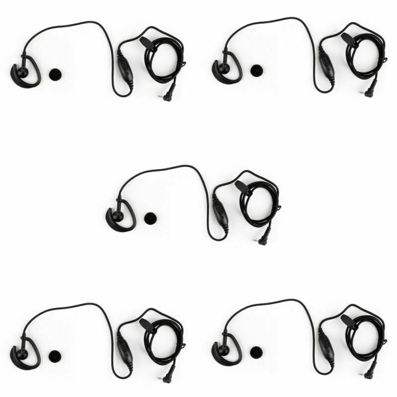 5Pc 2.5mm Ear-Hook Nylon Headset P Mic For  T6200 T6220 80 Radio  UA