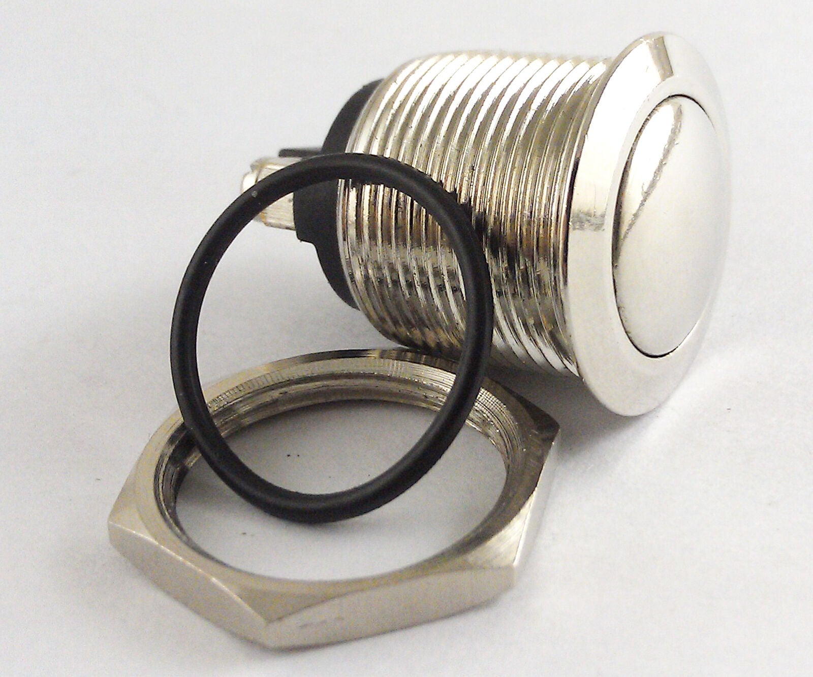 4pcs 19mm Metal Circle Round Top Push Button Momentary Waterproof Switch QN19-A2