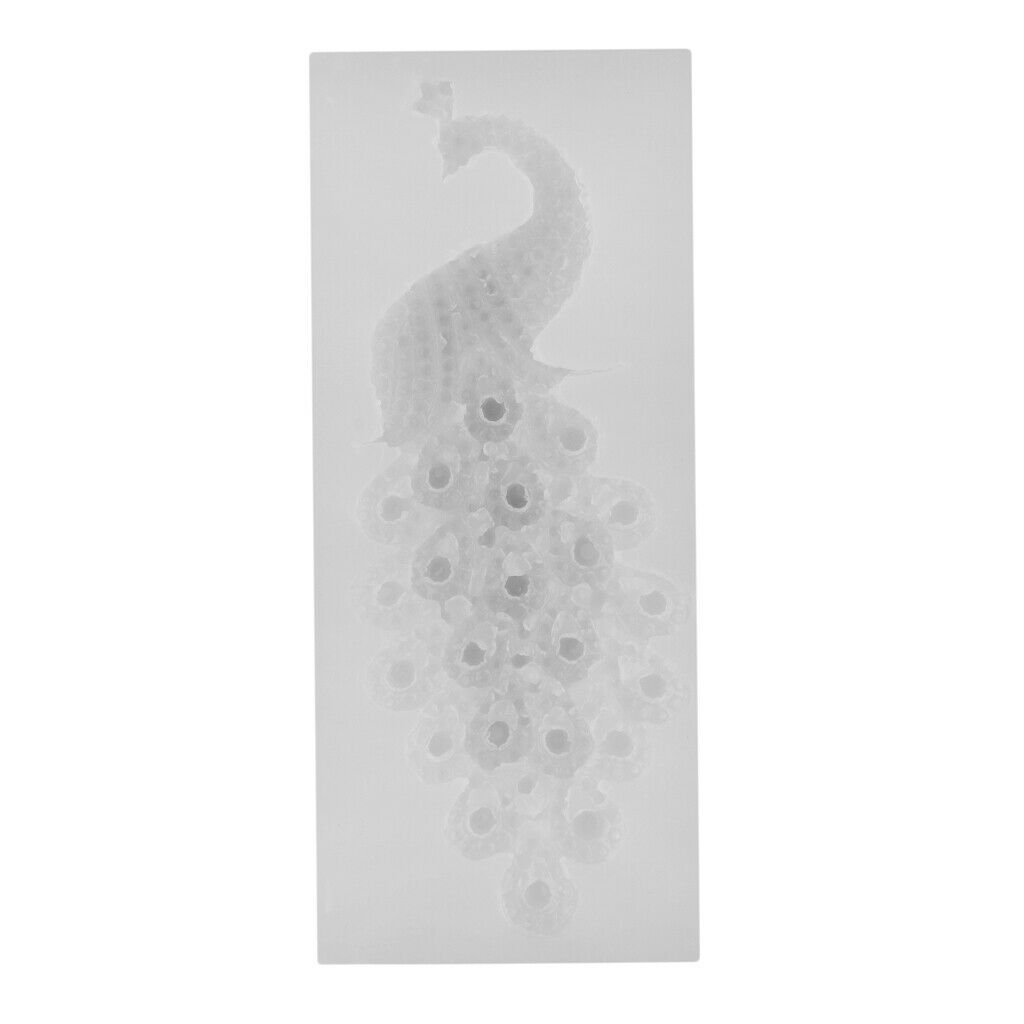 DIY Peacock Silicone Mold Jelly Mould Cupcake Fondant Cake Decorating Tools