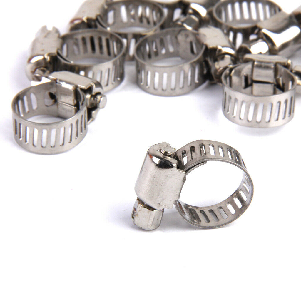 30x Adjustable Car Fuel Petrol Pipe Hose Clips