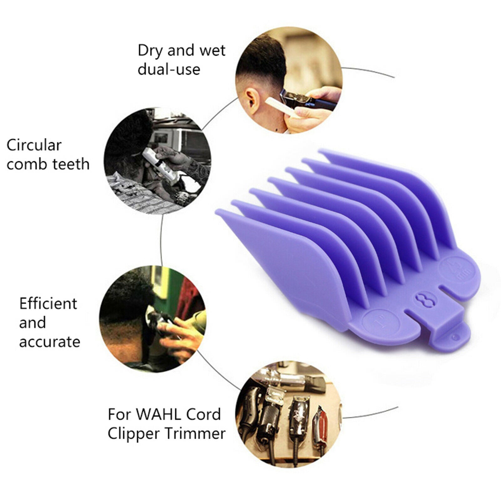 For WAHL Cutting Hair Clipper Trimmer Limit Combs Clipper Guides Guards Kit