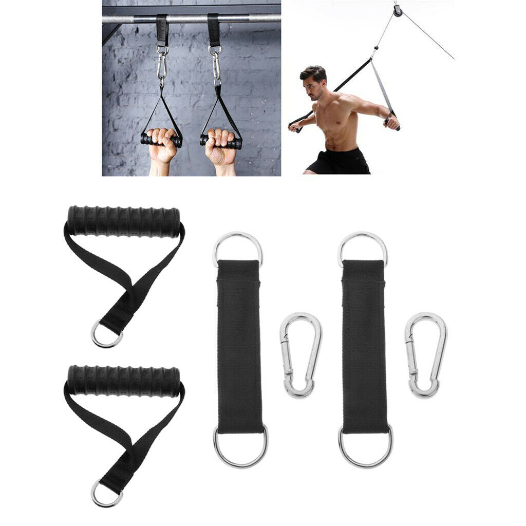 Pull-UP Handles Gym Straps Handle Men/Women AB Pull Up Webbing D-Ring Carabiner
