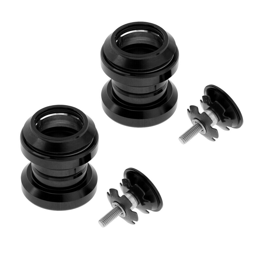 2x 1-1/8inch Headset Bicycle Ball Headset Cycling Bike Accessories Black