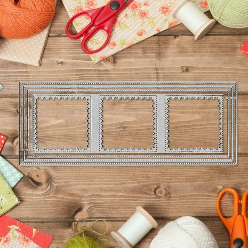 Border Background Metal Cutting Dies Stencil DIY Scrapbooking Album Paper Card