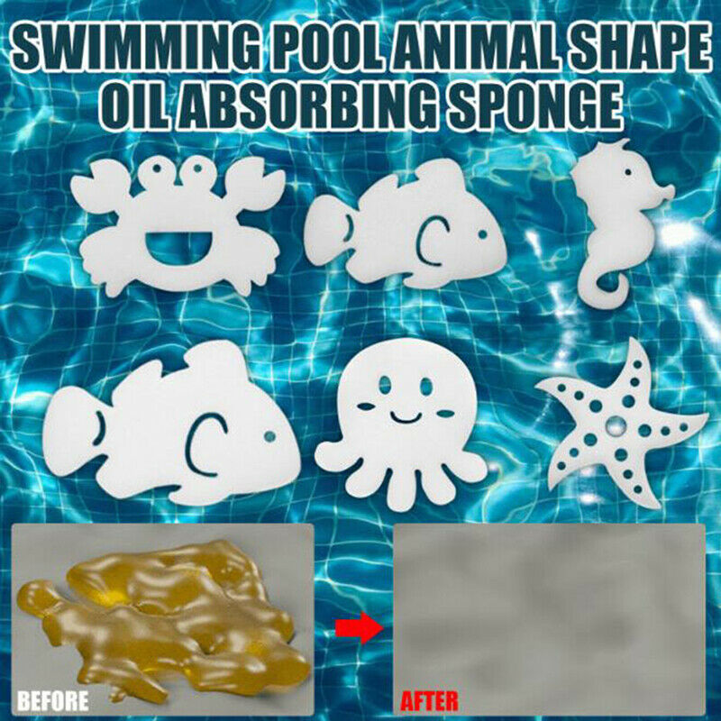 6pcs/lot Oil Absorbing Sponge Swimming Pool Absorbing Sponge Scum Cleaning Tools