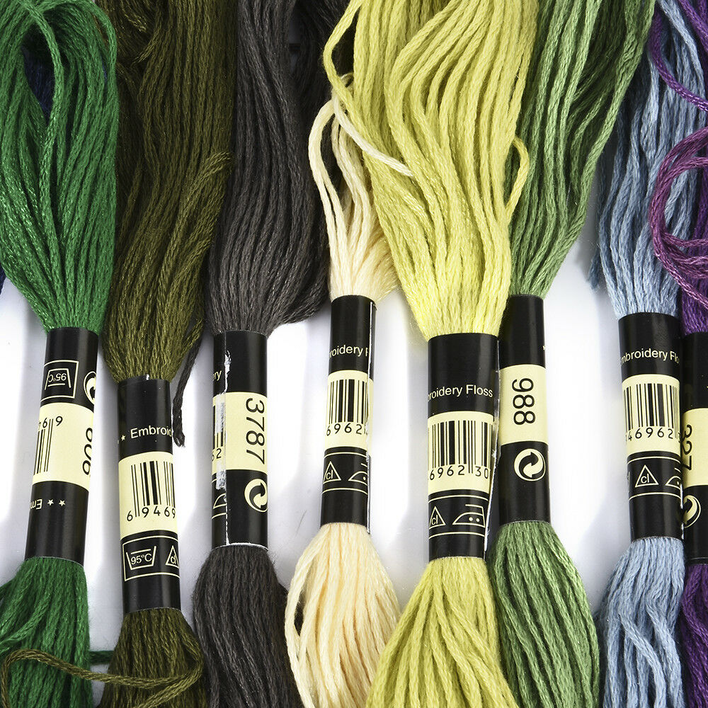 50pc Cotton DIY Cross Floss Stitch Thread Embroidery Sewing Skeins Multi Colors