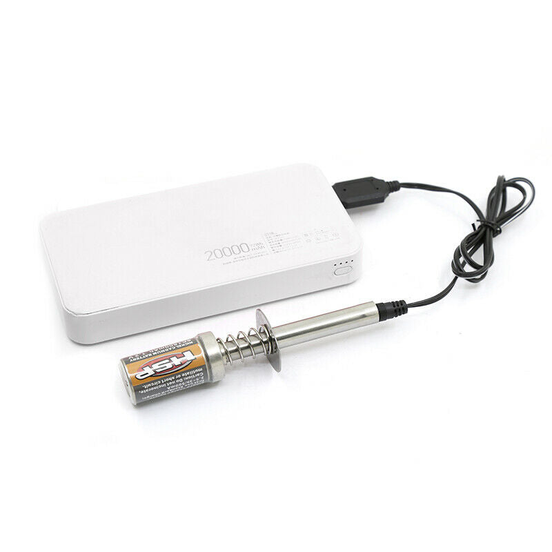 RC Nitro 1.2 V 1800Mah Rechargeable Glow Plug Starter Igniter DC USB ChargerT4W6
